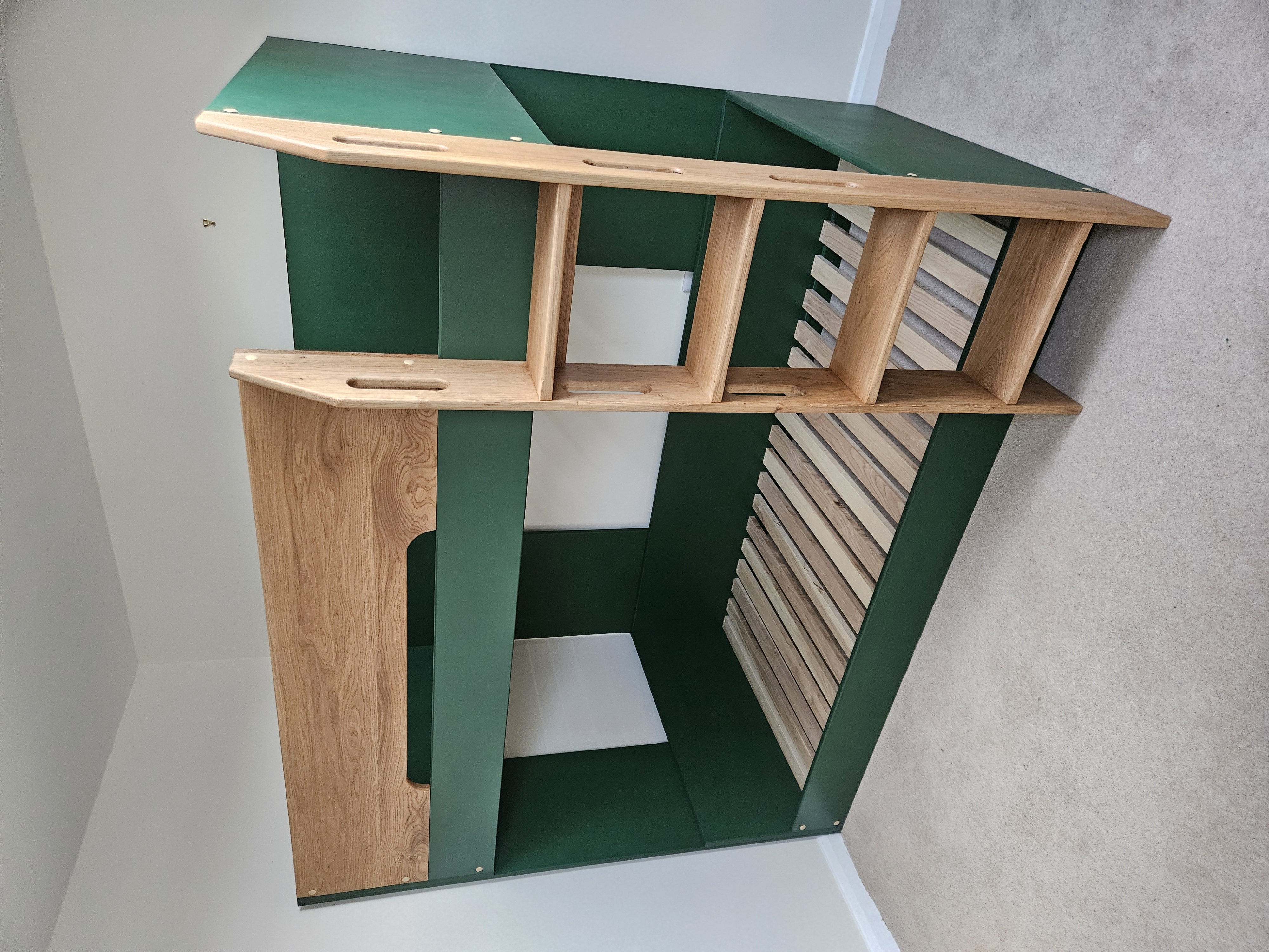 Bunk Bed - Green Valchromat & Oak